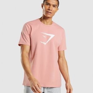 Gymshark Sharkhead Infill Pink Workout T-Shirt - Size Medium